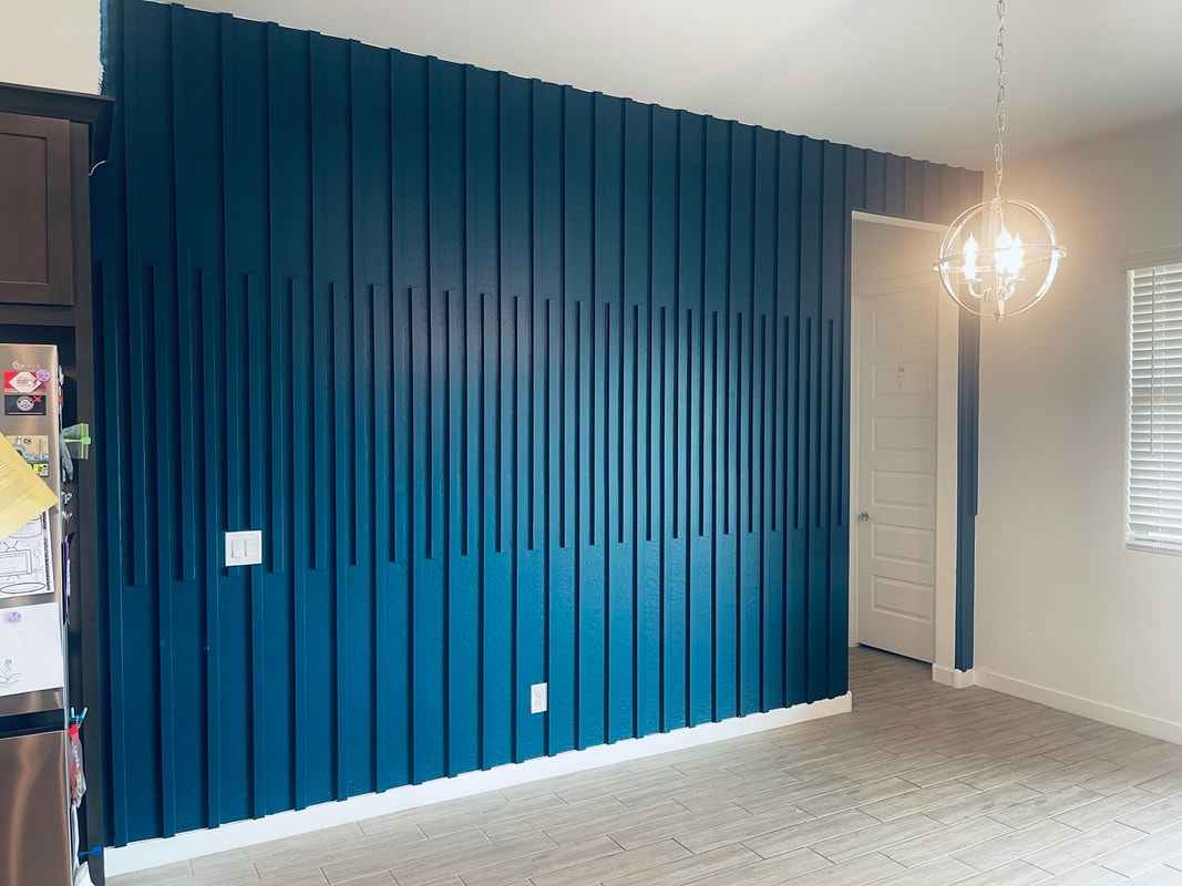 Wood Slat Dining Room Wall Accent designs Phoenix Surprise