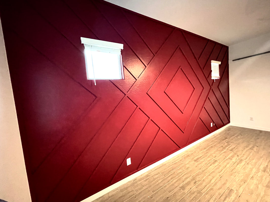 Geometric Diamond Bedroom Accent Wall designers Phoenix Surprise